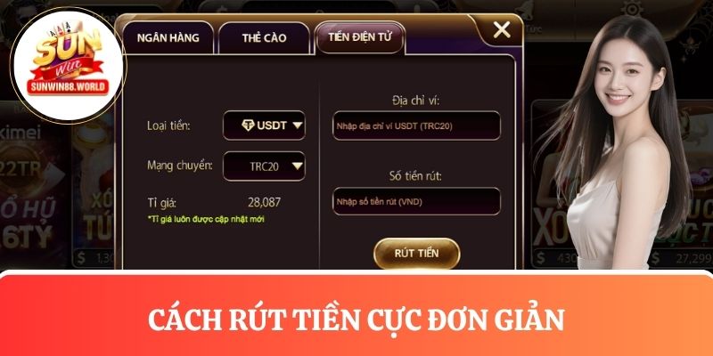 Cách rút tiền cực đơn giản