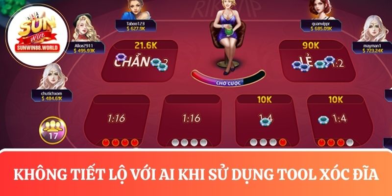 Tuyệt đối không tiết lộ tool xóc đĩa với người ngoài