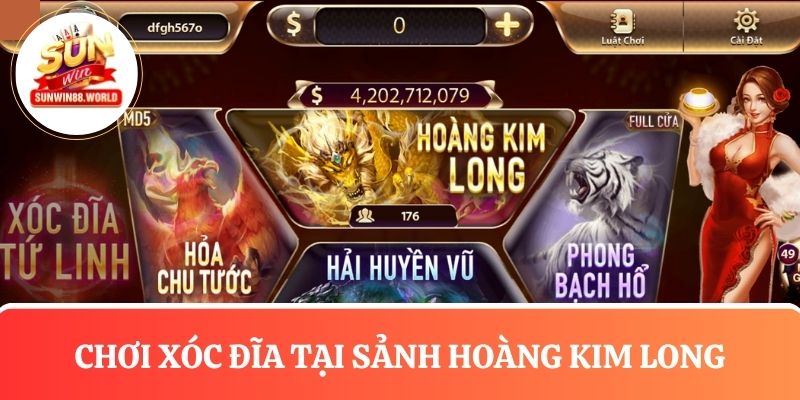 Xóc đĩa Tứ Linh tại sảnh Hoàn kim long